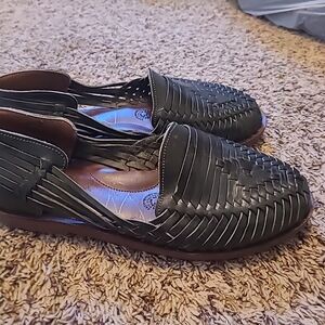 Espiritu Size 9  Mens huaraches leather Dark Green Color